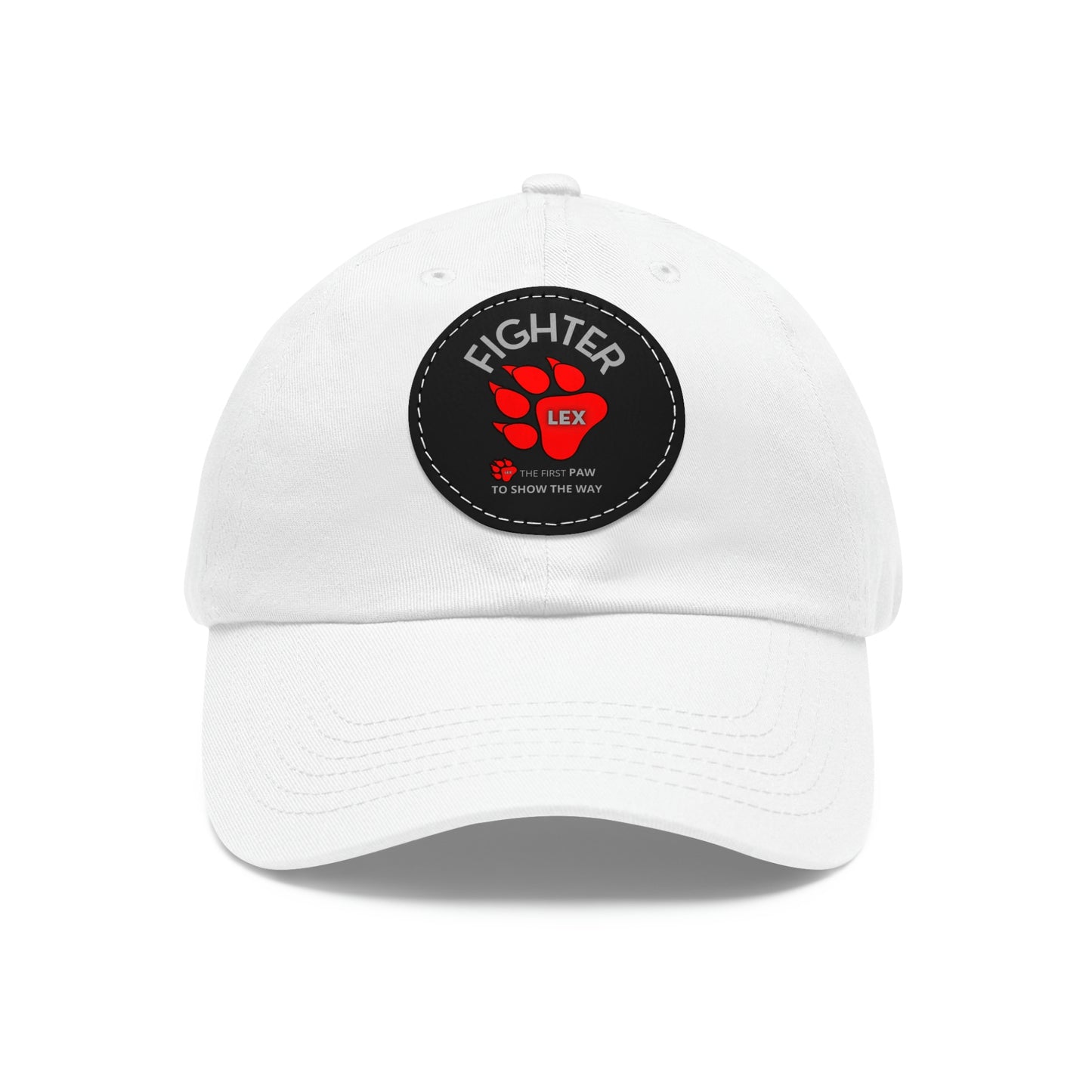 Dad Hat with Leather Patch (Round)