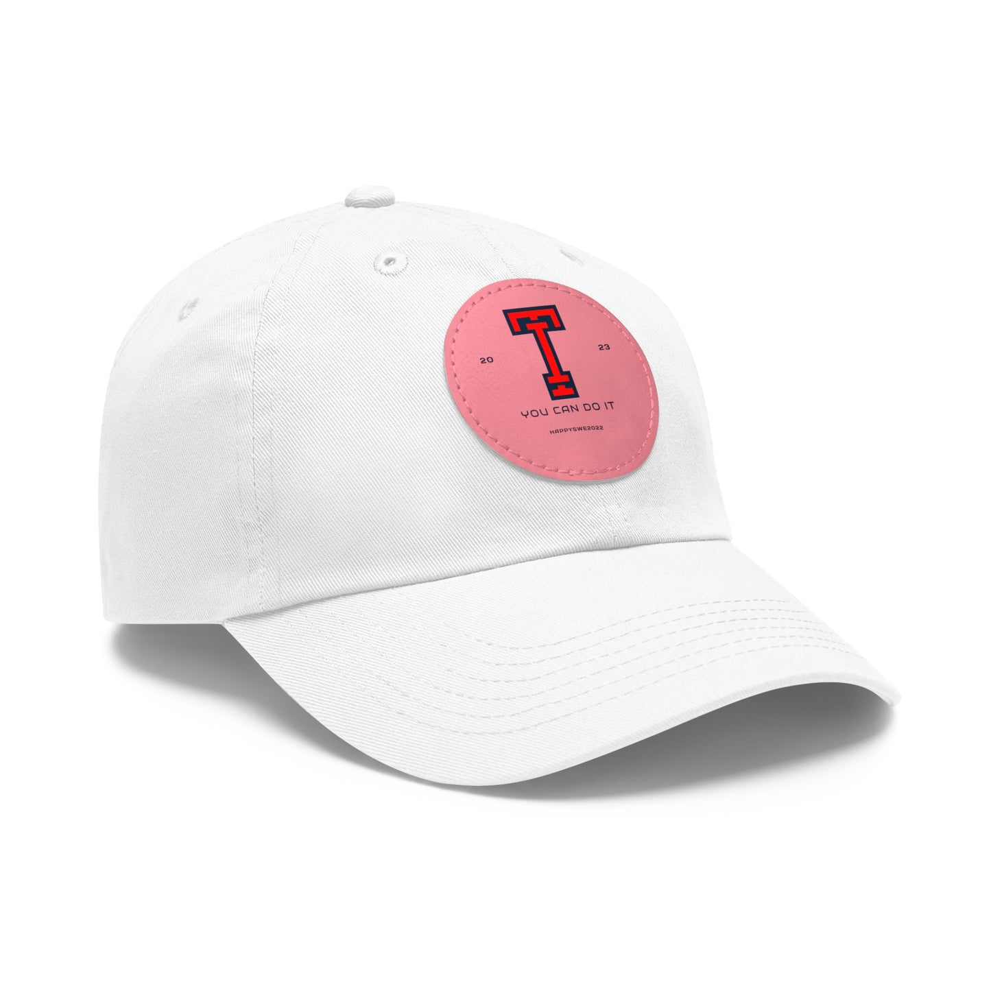 Dad Hat with Leather Patch (Round)