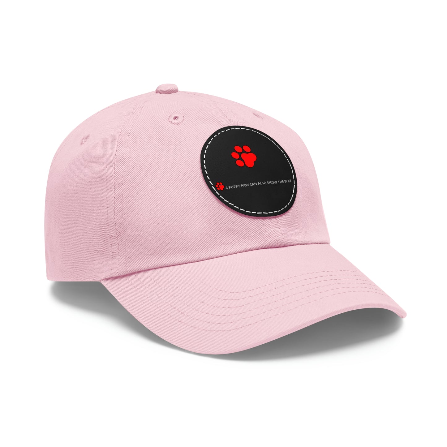 Dad Hat with Leather Patch (Round)