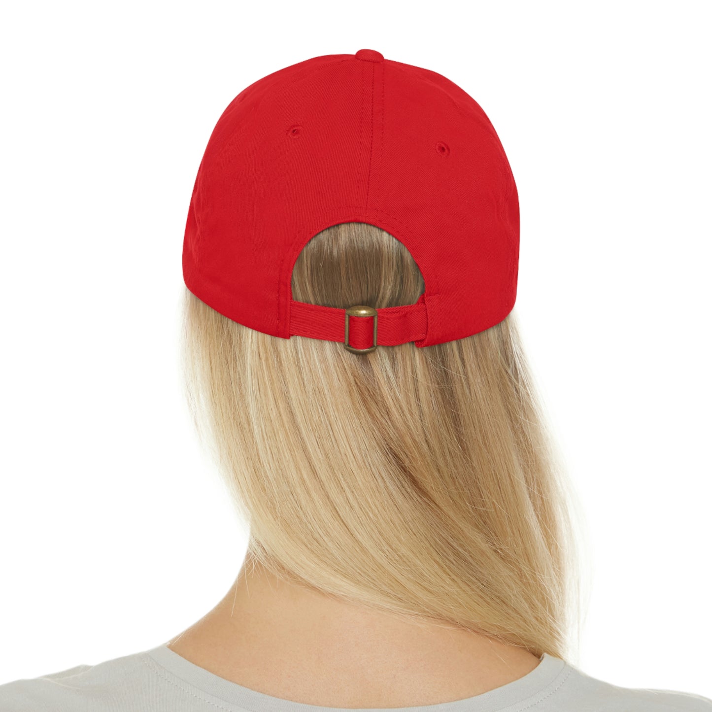 Dad Hat with Leather Patch (Round)