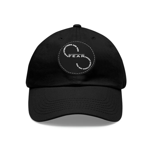 Dad Hat with Leather Patch (Round)