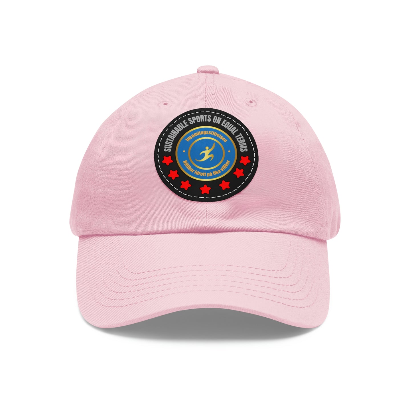 Dad Hat with Leather Patch (Round)