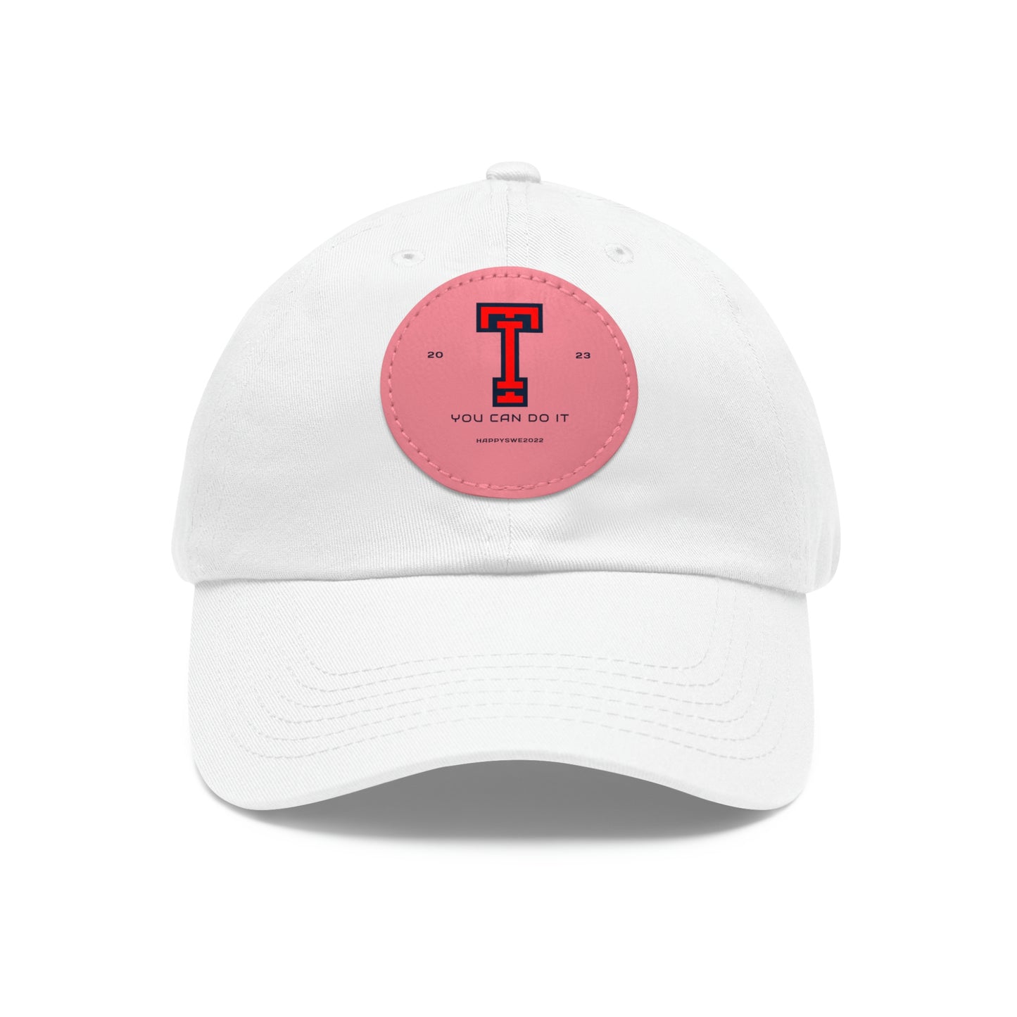 Dad Hat with Leather Patch (Round)