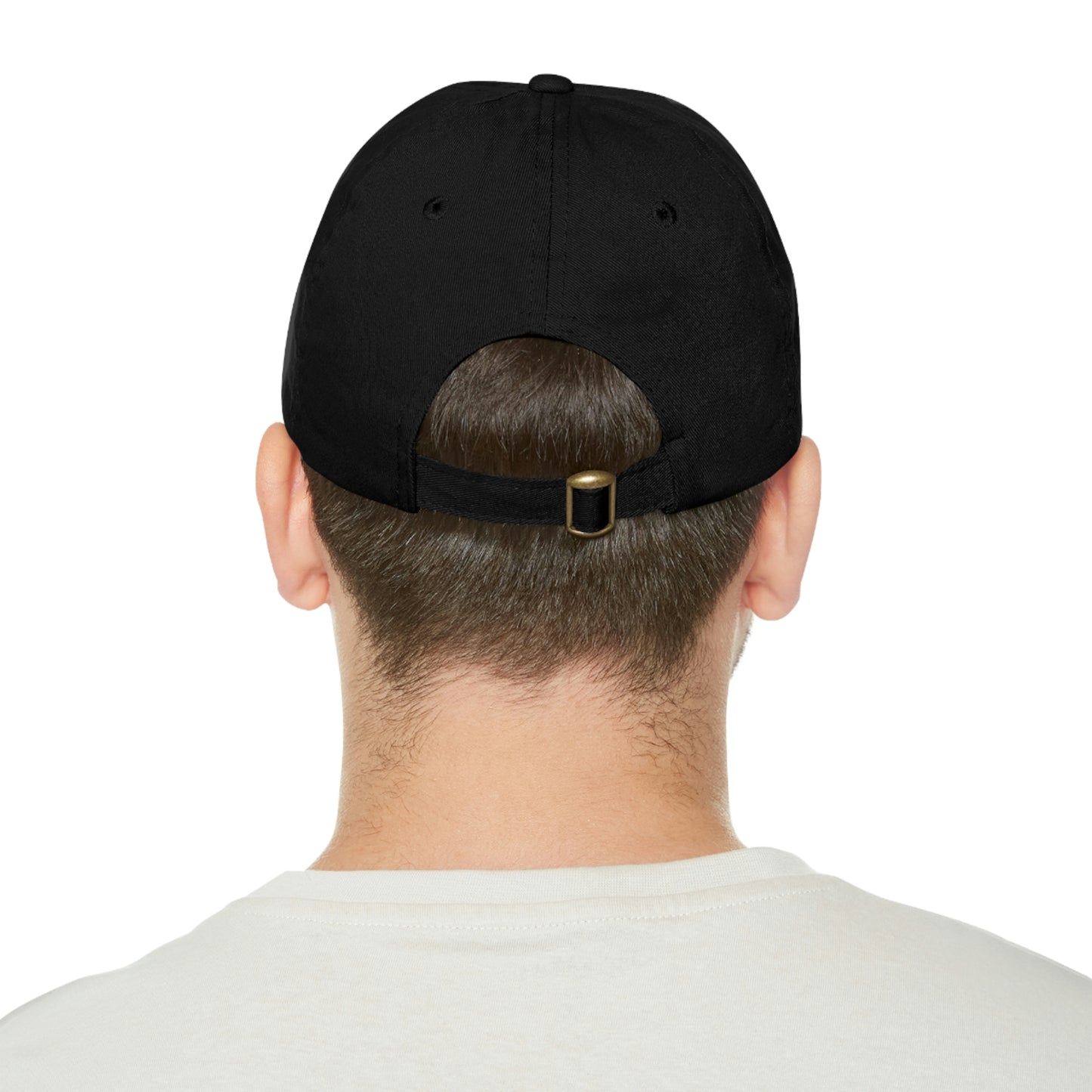 Dad Hat with Leather Patch (Round)