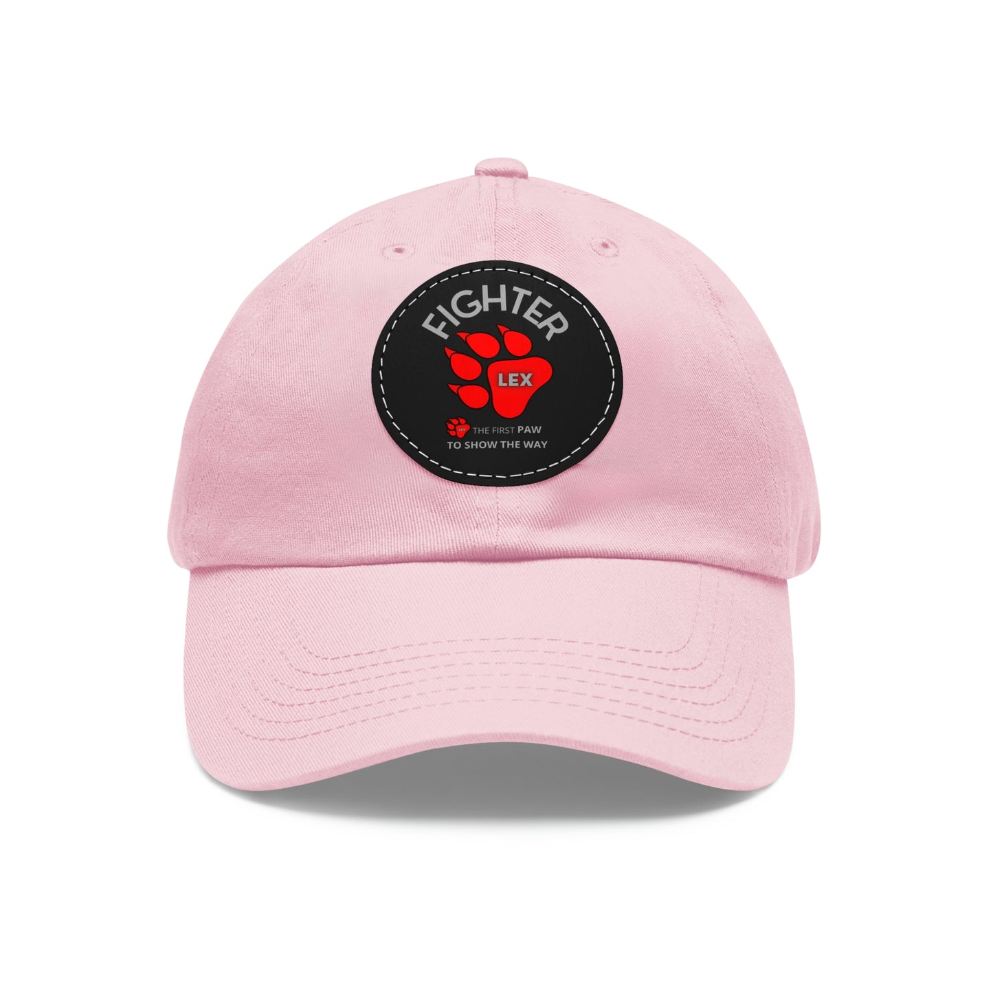 Dad Hat with Leather Patch (Round)